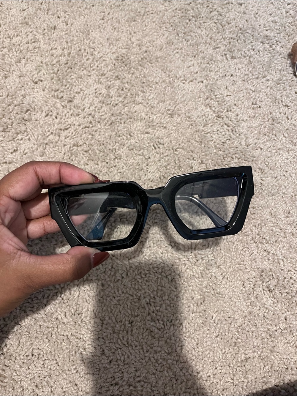 Bold Black Geometric Cat-Eye Women’s Eyeglass Frames